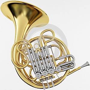 3d Rendering of a Double French Horn