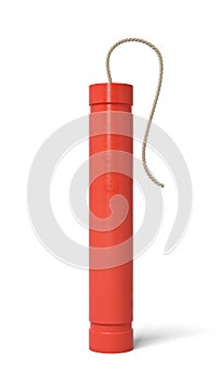 3d rendering of a dynamite stick on a white background.