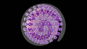 3d rendering of Echovirus or enteric cytopathic human orphan virus