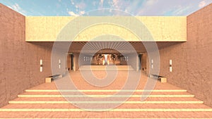 3D rendering of the entrance