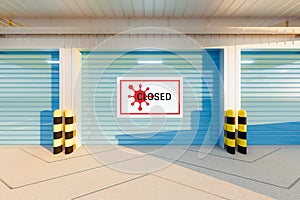 3d rendering of factory is closed