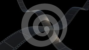3d rendering of Film strip isolated with black