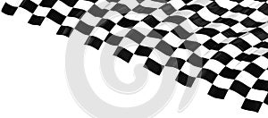 3d rendering of a finish flag background muster, black and white pattern