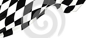 3d rendering of a finish flag background muster, black and white pattern