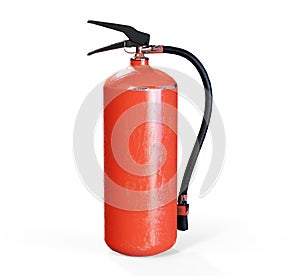 3d rendering fire extinguisher on white background