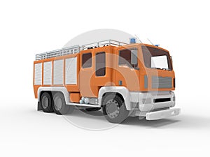 3D rendering of a fire truck isolated in a empty space