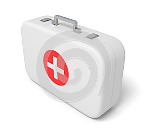 3d rendering of first aid medical box isolated on white background