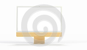 3D rendering of a flat-screen isolated in white
