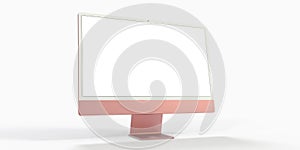 3D rendering of a flat-screen isolated in white