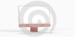 3D rendering of a flat-screen isolated in white