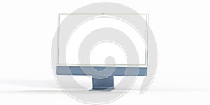 3D rendering of a flat-screen isolated in white