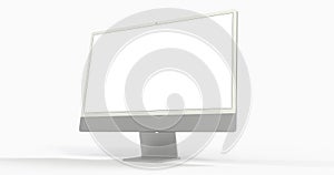 3D rendering of a flat-screen isolated in white