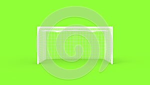 3d rendering of a football soccer goal isolated in studio background