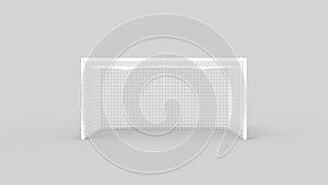 3d rendering of a football soccer goal isolated in studio background