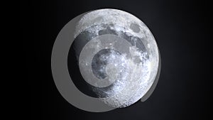 3d rendering of Full moon and befor Waning Moon