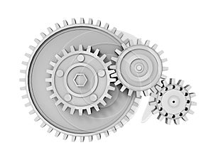 3D rendering - gears symbolizing cooperation