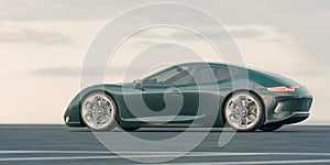 3D rendering generic concept car