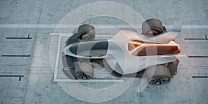 3D rendering generic concept car