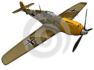 3d rendering of a German BF109E