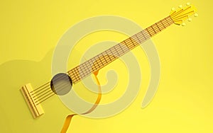 3d rendering gitar 2 backround