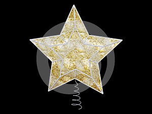 3d rendering of golden star