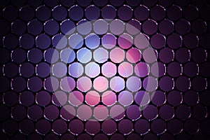 3D Rendering of graphene structure, science background