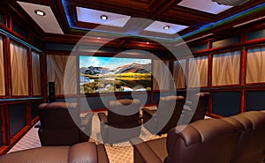 3D Rendering Home Theater