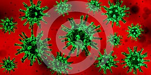 3D rendering illustration of Coronavirus