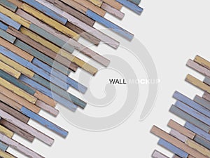 3d rendering image of  wooden wall