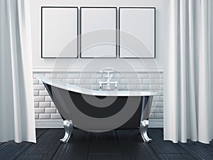 3d rendering interior of a bathroom