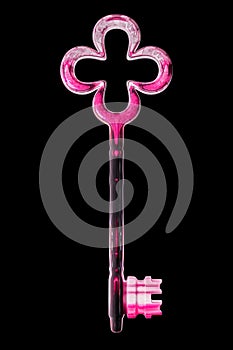 3D Rendering of an Isolated Blackpink Key on Black Background
