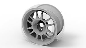 3D rendering - isolated car alloy wheel