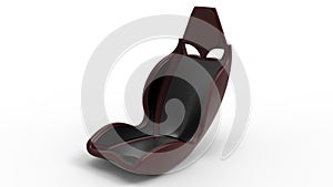 3D rendering - isolated detailed racing car seat