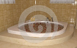 3D Rendering Lavish Bathroom