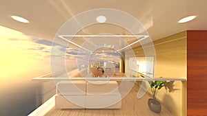 3D rendering of the living room