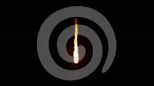 3d rendering of loop fire isolated on black