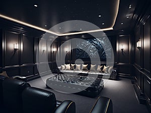 3d rendering of a luxury living room suite in a hotel.