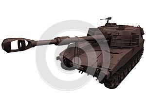 3d Rendering of a M109 Howitzer