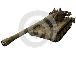 3d Rendering of a M110A2 Howitzer