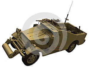 3d Rendering of a M3 Scout Car