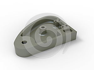 3D rendering - machined part