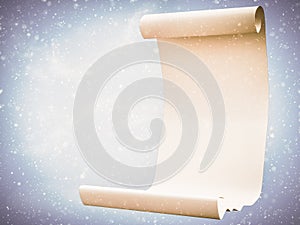 3D rendering of a magical scroll or wish list