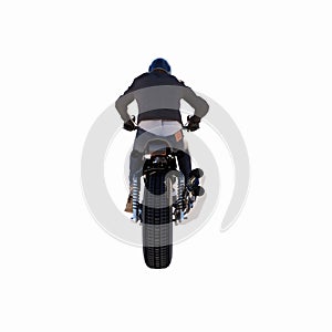 3D RENDERING OF A MAN RIDING MOTORCYCLE