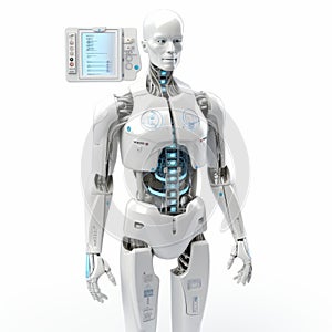 3d Rendering Of Medical Robot In Calculated, Mechanized Forms