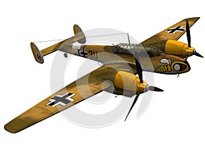 3d Rendering of a Messerschmidt Bf 110