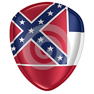 3d rendering of a Mississippi USA State flag icon