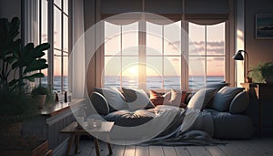 3d rendering modern luxury classic living room.
