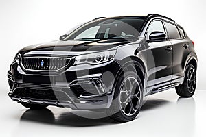 3d rendering of a modern suv car with studio light. 3d illustration of brandless car