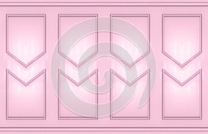 3d rendering. modern sweet pink square classic pattern wall design background