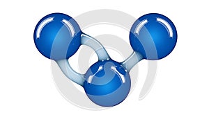 3D Rendering of molecule on a white background, clipping path included